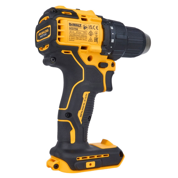 Аккумуляторная дрель-шуруповерт DeWALT DCD708D1T, 1 акб 2 Ah, з/у в TSTAK