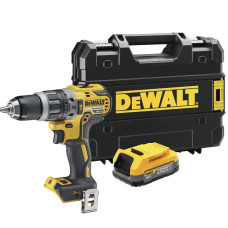 Аккумуляторная ударная дрель-шуруповерт DeWALT DCD796E1T, 1 акб XR PowerStack 18V 1.7Ah, без з/у, в кейсе TSTAK