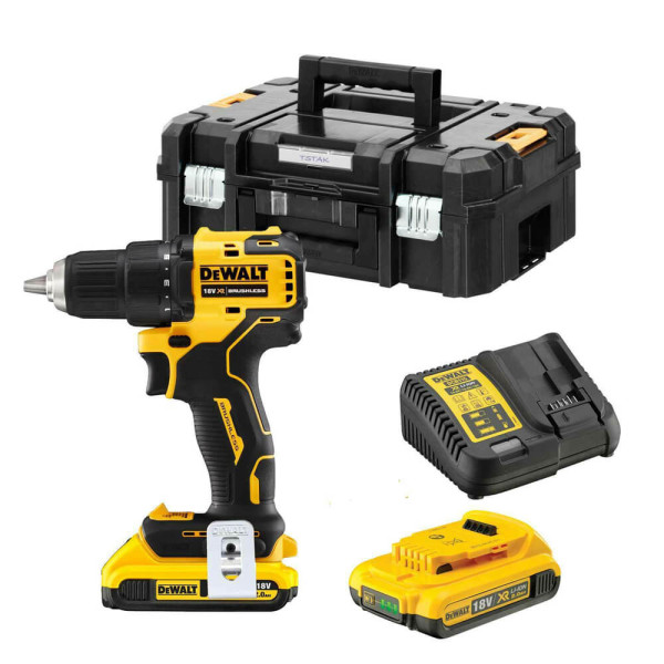 Аккумуляторная дрель-шуруповерт DeWALT DCD708D2T, 2 акб 2 Ah, з/у в TSTAK