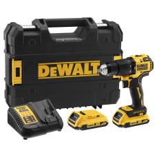 Аккумуляторная ударная дрель-шуруповерт DeWALT DCD709D2T, 2 акб 2 Ah, з/у в TSTAK